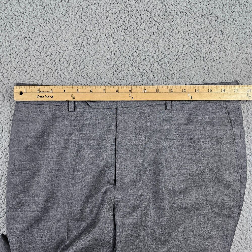 Samuelsohn Dress Pants Mens 34x30 Gray REDA 110s Wool Italian Cuffed Performance - Picture 8 of 16